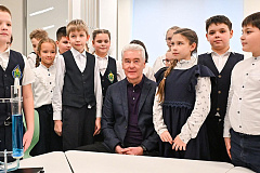 Сергей Собянин открыл новый корпус кадетской школы с детским садом в районе Беговой в САО