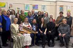 В Библиотеке № 33 им. Д. Фурманова в САО открылась выставка «Краски Мужества» Центра «Лисёна Арт»